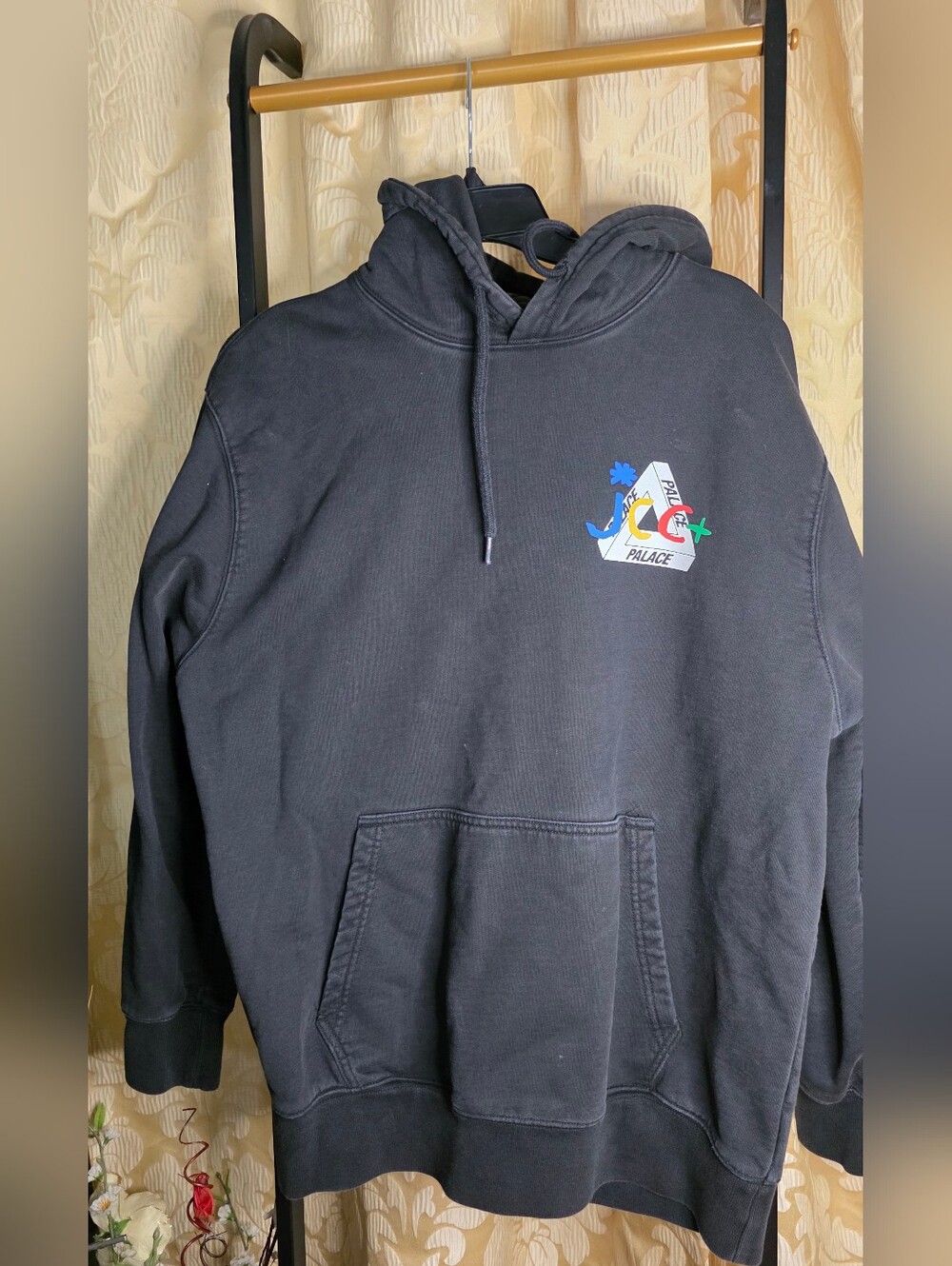 Palace Skateboard  JcC + Men Black Hoodie  SWEATSHIRT Sz L